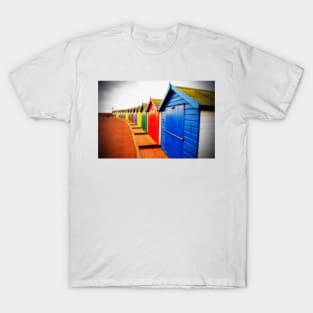 Dawlish Warren Beach Huts Devon England T-Shirt